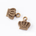 Mini Textured Crown Charms in Five Metal Finishes for Jewelry Making view 6