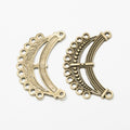 Seven Loop Curved Bar Connector In 2 Metal Finishes For Jewelry Making view 5
