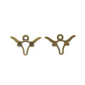 Longhorn Skull Outline Metal Charm In 4 Finish Options view 6
