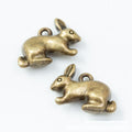 Three Dimensional Rabbit Charm Metal Jewelry Making Pieces view 5