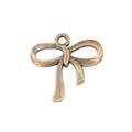 Vintage Finish Metal Ribbon Bow Charms in 3 Style Options view 6