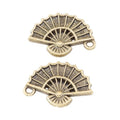 Folding Fan Charm in 4 Finishes for Jewelry Making view 6