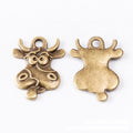 Cartoon Bull Head Metal Charm Pendant For Jewelry Making view 5