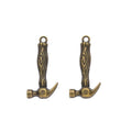 Woodgrain Hammer Metal Charms in Two Antique Finishes view 5