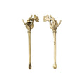 Floral Ear Spoon Metal Charm 2 Finish Options Craft Supply view 5