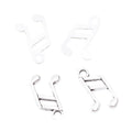 Double Eighth Note Metal Charm Pendant Jewelry Making Component view 3