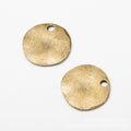 Round Hammered Metal Blank Charm Pendant Jewelry Making Component view 3