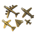 Mixed Antique Bronze Transportation and Travel Metal Charms view 3