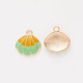 Enamel Scallop Shell Charm Metal Pendant for Jewelry Making view 3