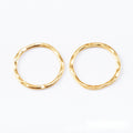 Hammered Round Open Rings in Four Metallic Finishes view 3