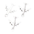 Side View Passenger Airplane Metal Charms in Two Finishes view 3