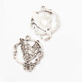 Butterfly and Floral Frame Charms in Two Antique Finishes view 3