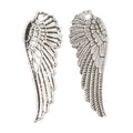 Single Angel Wing Metal Charm In 5 Finish Options for Jewelry Making view 3