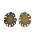 Ornate Oval 13 X 18 Mm Cabochon Bezel Setting Components view 3