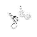 Single Music Note Metal Charm in 4 Finishes for Jewelry Making view 3