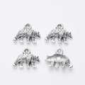 Walking Polar Bear Detailed Metal Charm in 3 Finishes view 3