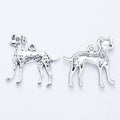 Spotted Long-Leg Dog Detailed Metal Charm in 2 Finishes view 3