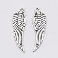 Long Feathered Wing Two-Loop Connector in Two Antique Finishes view 3