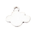 Plain Cloud Metal Charms in 2 Pictured Finishes for Jewelry Making view 3