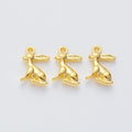 Sitting Rabbit Charm In Assorted Metal Finishes For Jewelry Crafts view 3