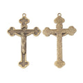 Ornate Cross Charm In 4 Metal Finishes For Jewelry Making view 3