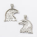 Eagle Head Charm in 2 Metal Finishes for Jewelry Making view 3