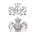 Crowned Lion Crest Charm Metal Jewelry Making Pieces view 3