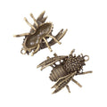 Textured Bee Metal Charms in Antique Bronze and Silver Finishes view 3
