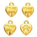 Vintage Finish Metal My Dog Heart Charms in 3 Style Options view 3