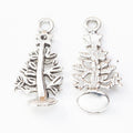 Vintage Finish Metal Standing Christmas Tree Charms in 2 Style Options view 3
