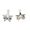 Layered Star Metal Charms in Antique Bronze and Silver view 3
