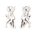 Standing Fawn Charm Metal Jewelry Making Component view 3
