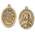 Saint Therese Medal in 2 Metal Finishes for Jewelry Making view 3