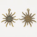 Sunburst Cabochon Setting Charm Metal Pendant for Jewelry Making view 3