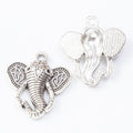 Ornate Elephant Head Pendant Charms in Two Finishes view 3