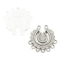 Ornate Horseshoe Multi Loop Jewelry Connector Component view 3