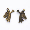 Star Holding Angel Charm in 2 Metal Finishes for Jewelry Making view 3