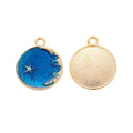 Enamel Moon and Star Disc Alloy Charm in 4 Pictured Options view 3