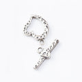 Heart Toggle Clasp Alloy Jewelry Making Component in 2 Finish Options view 3