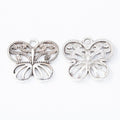 Openwork Butterfly Metal Charms in Two Antique Finishes view 3