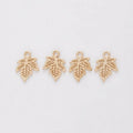 Layered Maple Leaf Charm in 6 Metal Finishes for Jewelry Making view 3