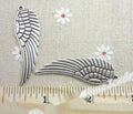 Long Feathered Wing Connector Alloy Jewelry Making Component in 1 Finish Option view 3
