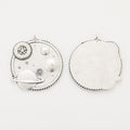 Round Planet and Stars Metal Charms in Two Antique Finishes view 3