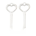 Heart Top Skeleton Key Charm in Multiple Metal Finishes for Jewelry Making view 3