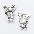 Heart Holding Bunny Charms in Antique Bronze, Antique Silver view 3