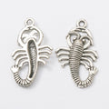 Curled Centipede Metal Charms In Two Finishes For Jewelry Making view 3