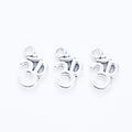 Om Symbol Cutout Metal Charm in 2 Pictured Finishes view 3