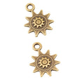 Sun Face Metal Charms in Two Antique Finishes for Jewelry Making view 3