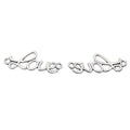 Flowing Love Script Double Loop Jewelry Connector Component view 3