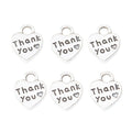 Thank You Heart Metal Charms in Seven Finish Options view 3